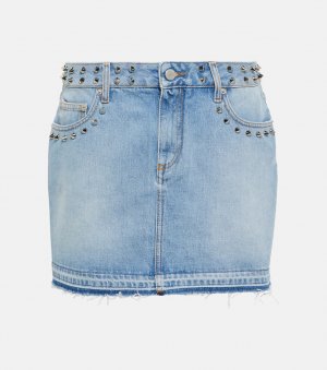 Украшенная джинсовая мини-юбка ALESSANDRA RICH, синий Rich