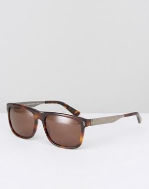 Солнцезащитные очки в квадратной оправе CK Collection Calvin Klein. Цвет: коричневый