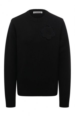 Шерстяной пуловер Jil Sander. Цвет: чёрный
