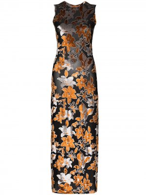 Бархатное платье Shrunk Eckhaus Latta. Цвет: черный