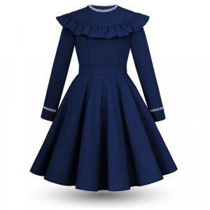 Школьное платье , размер 158-164, синий, белый Alisia Fiori. Цвет: синий/белый/темно-синий-белый
