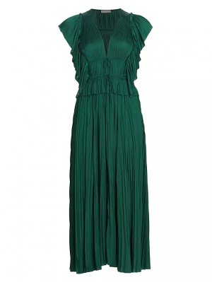 Плиссированное платье миди Letty , цвет jadeite Ulla Johnson
