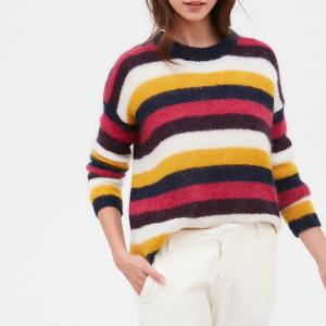 Пуловер с круглым вырезом из тонкого трикотажа MAIL HARTFORD. Цвет: разноцветный