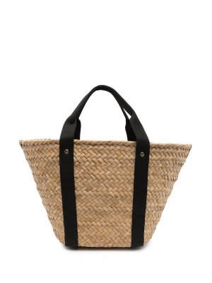 Плетеная сумка-тоут Colbie Kayu. Цвет: коричневый
