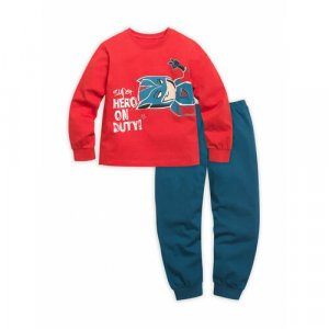 Пижама , размер 5/110, красный, синий Pelican. Цвет: синий/красный/красный-синий