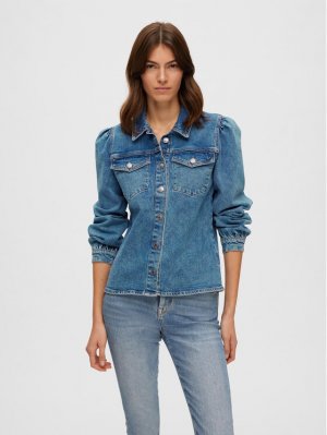Karna джинсовая рубашка классического кроя , синий Selected Femme