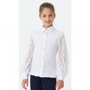 Школьная блуза , размер 122/60, белый SMENA. Цвет: белый