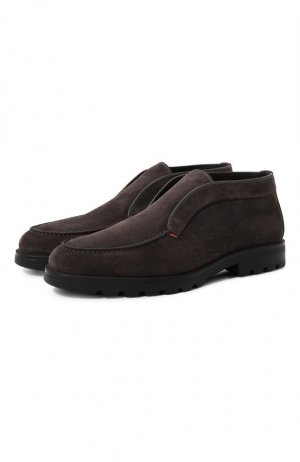 Замшевые ботинки Detroit Santoni. Цвет: коричневый
