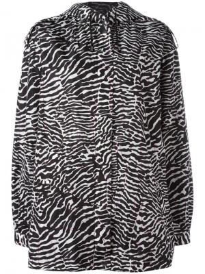 Куртка с зебровым принтом Giamba. Цвет: чёрный
