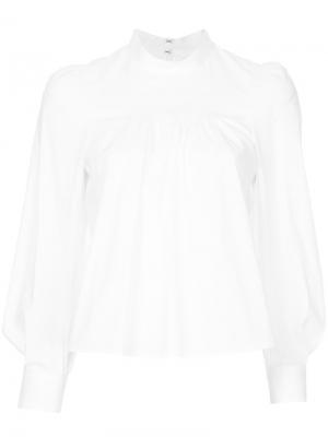 Блузка со сборным дизайном Enföld. Цвет: белый