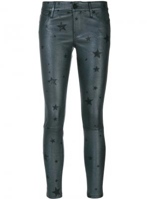Укороченные брюки со звездами Rta. Цвет: серый