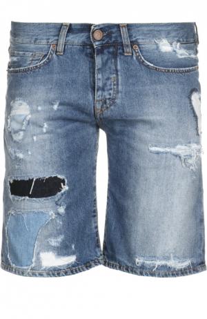 Шорты джинсовые 2 Men Jeans. Цвет: синий