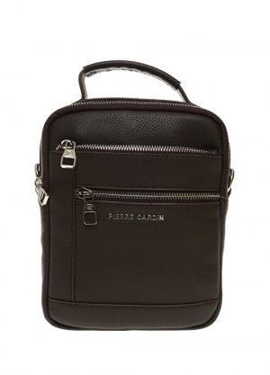 Коричневая мужская сумка-портфель Pierre Cardin