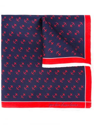 Нагрудный платок с принтом якори Fefè. Цвет: синий