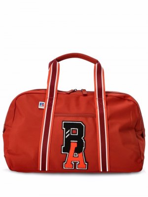 Дорожная сумка с нашивкой-логотипом BOSS. Цвет: красный