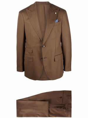 Пиджак на пуговицах LUIGI BIANCHI MANTOVA. Цвет: коричневый