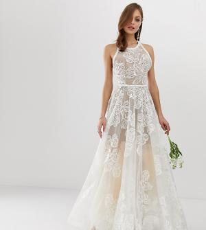 Эксклюзивное свадебное платье с отделкой Bronx & Banco Fiora-Белый and