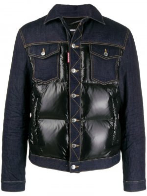 Утепленная джинсовая куртка Dsquared2. Цвет: синий