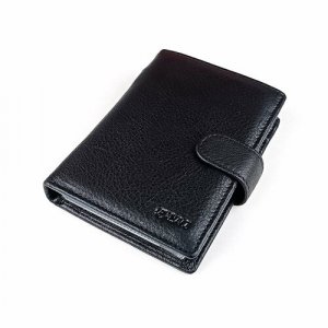 Бумажник F02-302A, фактура зернистая, черный Fani. Цвет: черный/черная