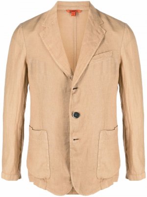 Single-breasted linen blazer Barena. Цвет: бежевый