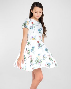 Платье Isla с цветочным принтом и короткими рукавами для девочек, размер 7–16 Zoe