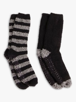 Супермягкие носки-тапочки totes, черный/серый Totes