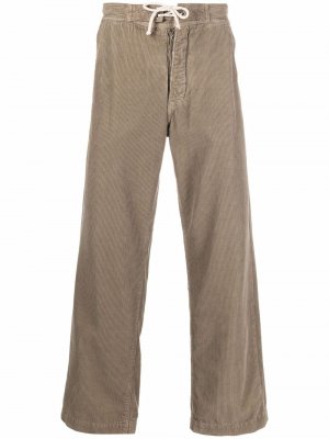 Вельветовые брюки прямого кроя с кулиской Société Anonyme. Цвет: бежевый