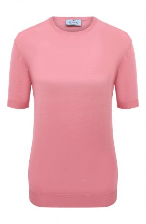 Шерстяной пуловер Prada. Цвет: розовый