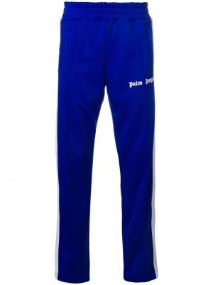 Спортивные брюки с логотипом Palm Angels. Цвет: синий