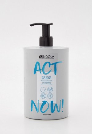 Шампунь Indola ACT NOW! для увлажнения волос, 1000 мл.. Цвет: прозрачный