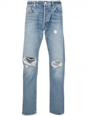 Зауженные джинсы средней посадки с прорезями Simon Miller. Цвет: синий