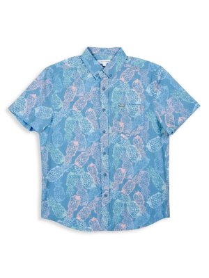Рубашка для плавания из сирсакера с ананасами , цвет Denim Vintage Summer