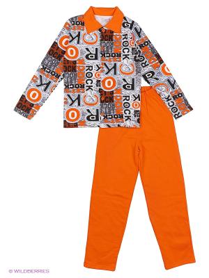 Пижама Bonito kids. Цвет: оранжевый