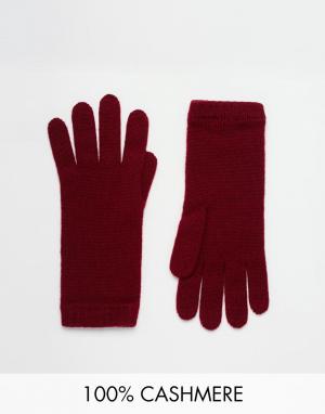 Кашемировые перчатки Johnstons. Цвет: claret