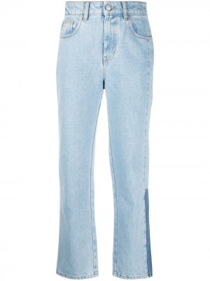 Прямые джинсы с завышенной талией MCQ. Цвет: синий