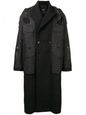 Двубортная куртка Yang Li. Цвет: черный