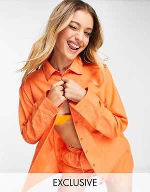 Оранжевая пляжная рубашка Esmee Exclusive Esmée
