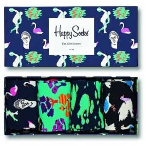Подарочный набор носков Day In Park Gift Box Happy socks | Чулки и колготки разноцветный 29. Цвет: желтый/оранжевый/розовый/черный/красный/мультиколор