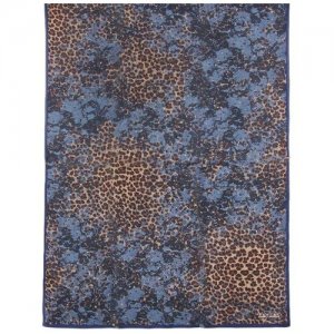 Синий леопардовый палантин 73298 Ungaro. Цвет: синий/коричневый