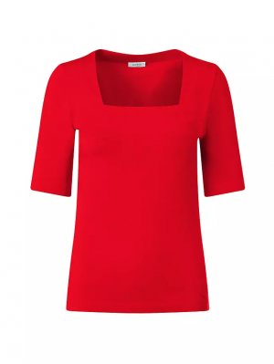 Блузка с квадратным вырезом и короткими рукавами , красный Akris Punto
