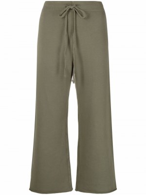 Укороченные брюки широкого кроя Nili Lotan. Цвет: зеленый