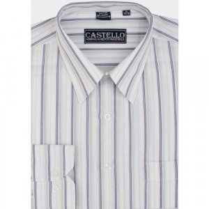Рубашка , размер 48RU/M/182-188/40 ворот, белый Maestro. Цвет: белый/белый-фиолетовый