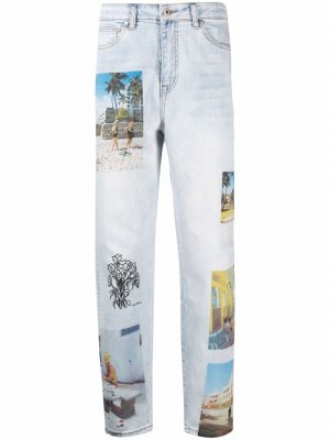 Прямые джинсы South Beach из коллаборации с Desigual Esteban Cortazar. Цвет: синий