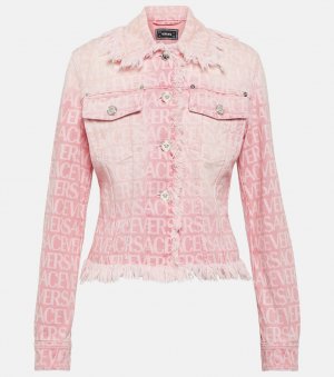 Джинсовая куртка Allover VERSACE, розовый Versace