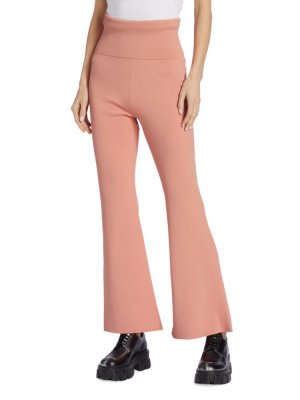 Компактные трикотажные расклешенные брюки Stella Mccartney, цвет Rose McCartney