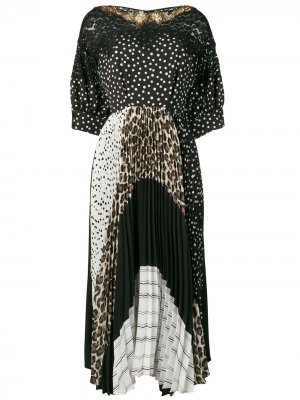 Платье с принтом и вставками Antonio Marras. Цвет: черный