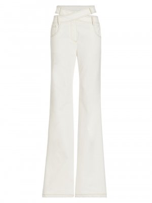 Расклешенные джинсы с высокой посадкой и крест-накрест , белый Monse
