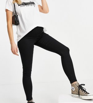Черные джинсы со вставкой поверх живота Maternity Joni-Черный цвет Topshop
