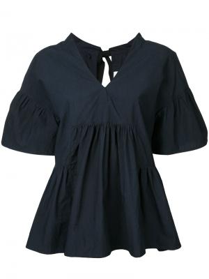 Flared blouse Muveil. Цвет: синий