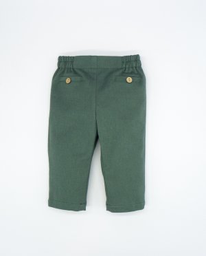 Зеленые хлопковые штаны для мальчика , зеленый Fina Ejerique